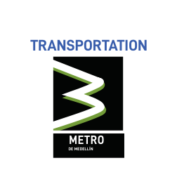 graphic of Medellín, Colombia metro logo