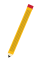 a graphic of a yellow pencil
